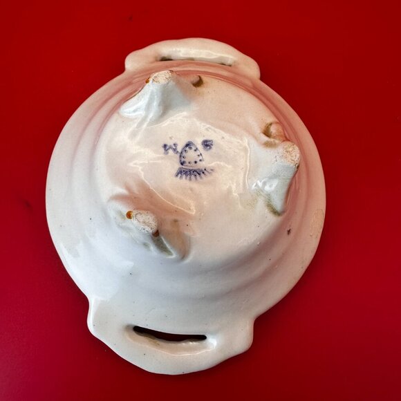 TWO HANDLED CERAMIC LITTLE MAJORKA DISH PLUS BOWL SET w/BIRD & FRUIT DESIGN - Picture 15 of 15